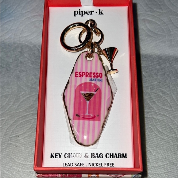 Piper Pink Espresso Martini Keychain & Bag Charm